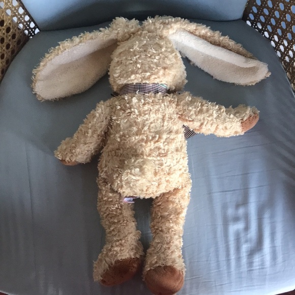 Vintage 2005 TY Classics beige silk bunny beanbag curly plush rabbit Easter kids - Picture 6 of 12